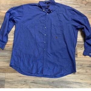 Tommy Hilfiger - Gold Crest - Men’s Size 18-36 - Blue - Long Sleeve Button Up